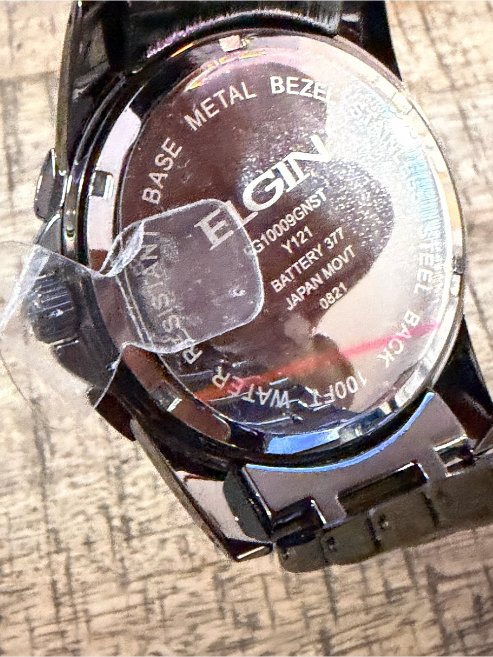 NEW IN BOX Elgin Gunmetal Men’s Watch with Crystal Bezel & Bracelet Set - Picture 4 of 5